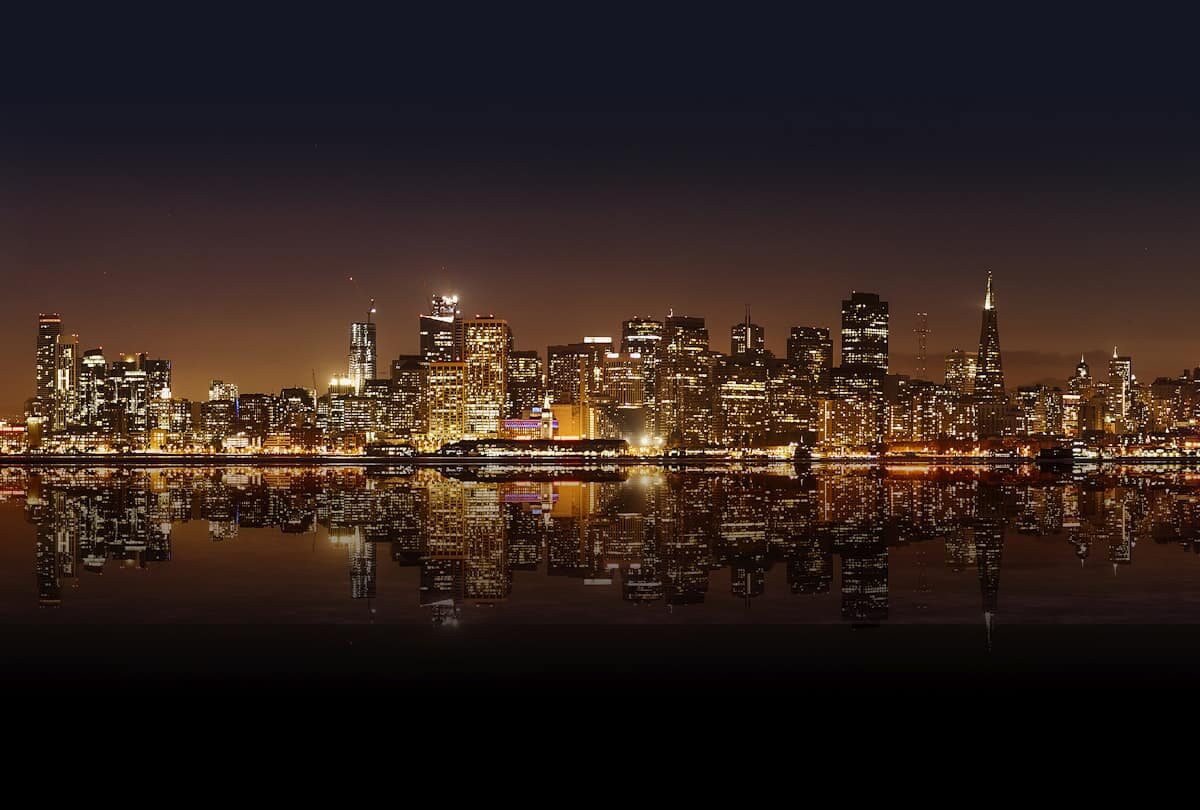 San Francisco at night during conference week